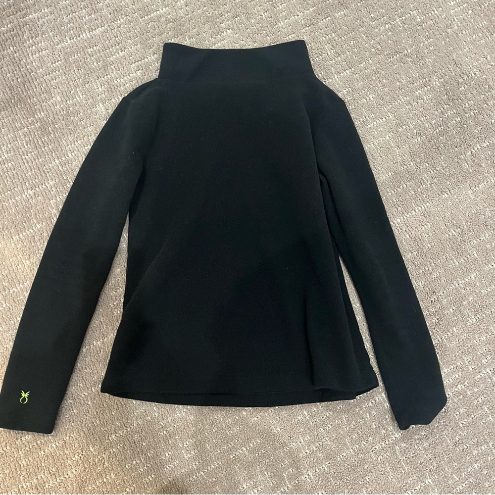 Dudley Stephens greenpoint boatneck, black vello fleece, small